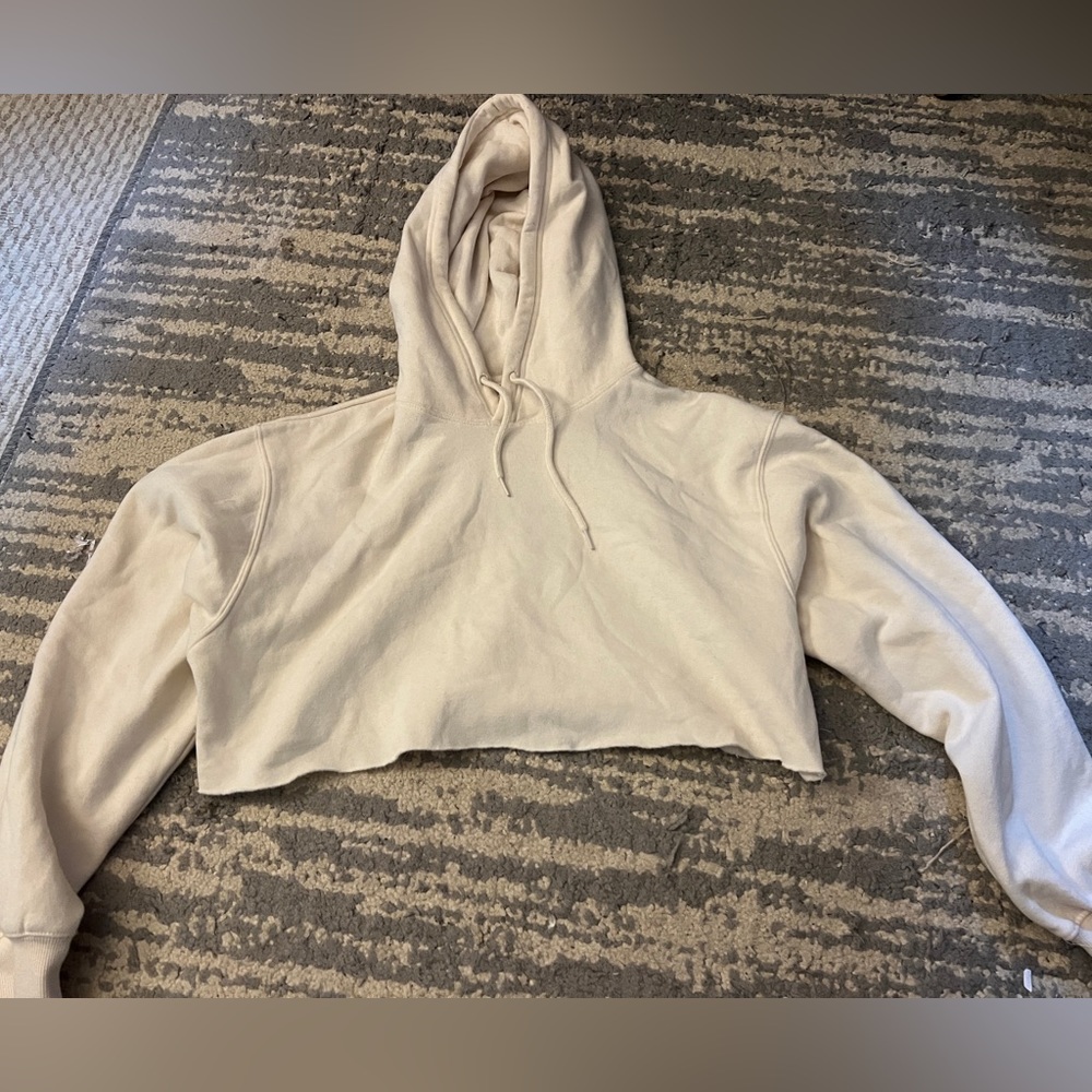 white cropped hoodie size M - worn once